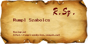 Rumpl Szabolcs névjegykártya