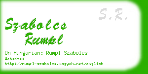 szabolcs rumpl business card